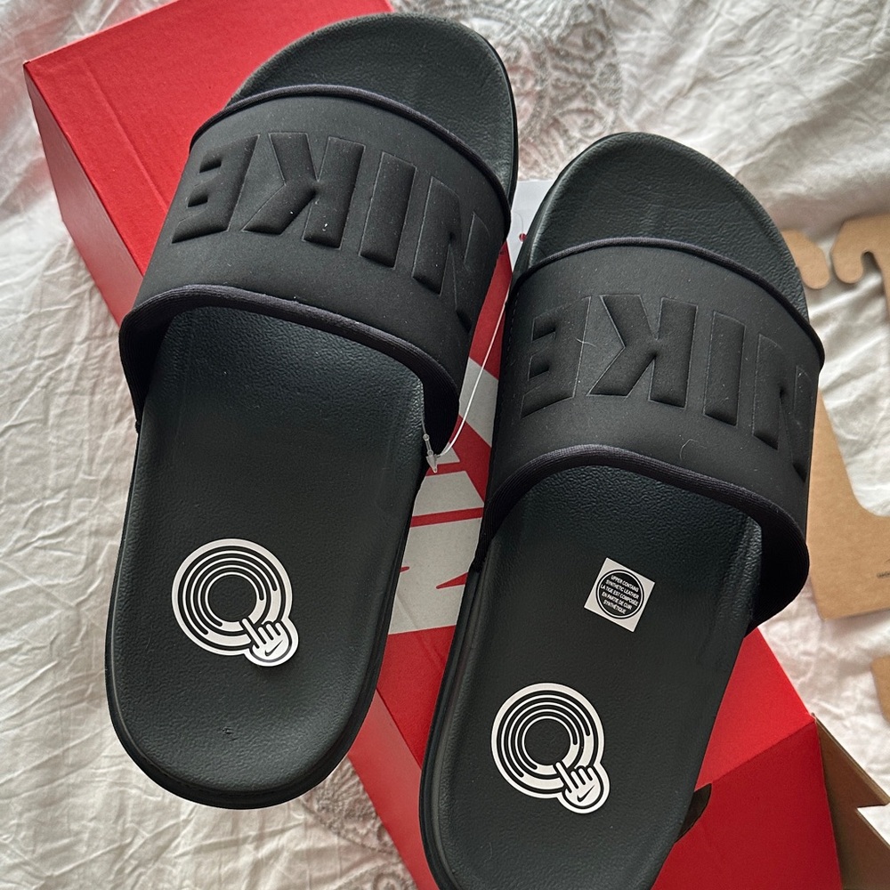 Nike Anthracite and Black Offcourt Slides